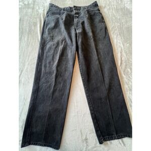 Marithe Francois Girbaud Jeans Mens 38M Black Baggy Carpenter Denim Vintage